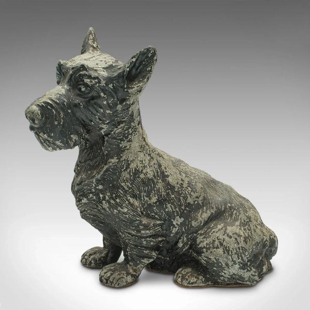 1900s Edwardian Antique Decorative Scottish Terrier Figure, British, Spelter, Dog For Sale - Image 4 of 13