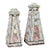 Vintage Handcrafted Coastal Seashell Encrusted Plaster Obelisk Candleholders, Pair For Sale