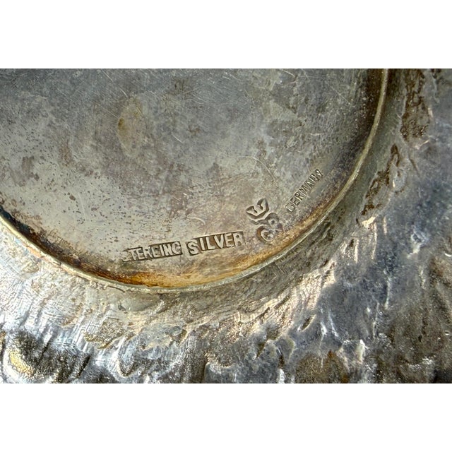 Antique 1800's Georg Roth & Co. Hanau German Sterling Silver Cut Glass Swan Bowl For Sale - Image 14 of 16