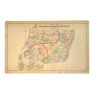 Maryland: Wicomico, Somerset & Worcester Counties Original Map, 1877
