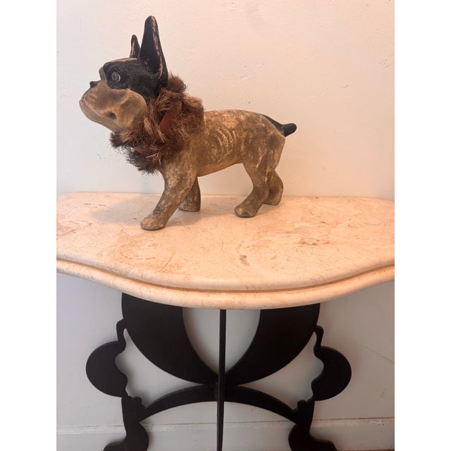 Paper Early 20th Century French Paper Mâché French Bulldog Figure For Sale - Image 7 of 11
