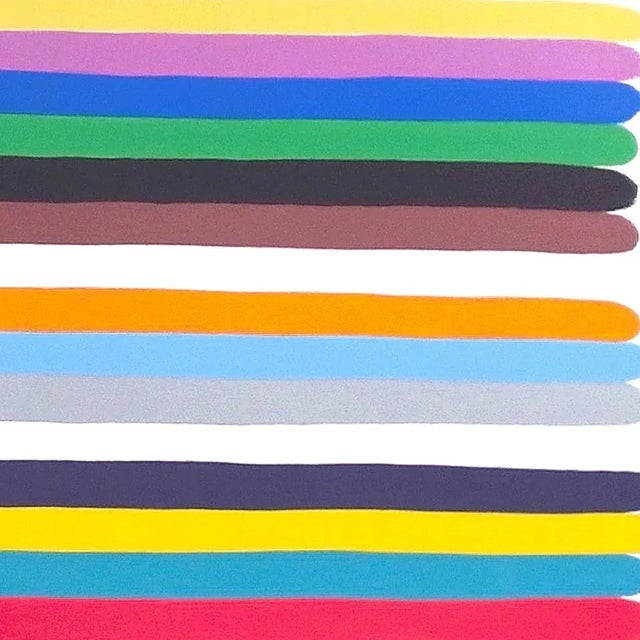 Abstract Jessica Snow "Long Color Stack 1" Painting For Sale - Image 3 of 4