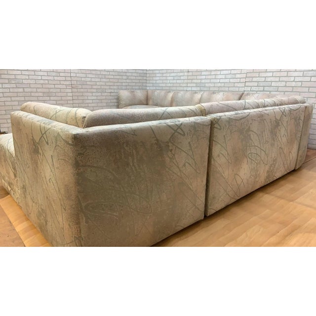Postmodern L Shaped Sectional Sofa by Bernhardt for Reupholstery For Sale - Image 10 of 13