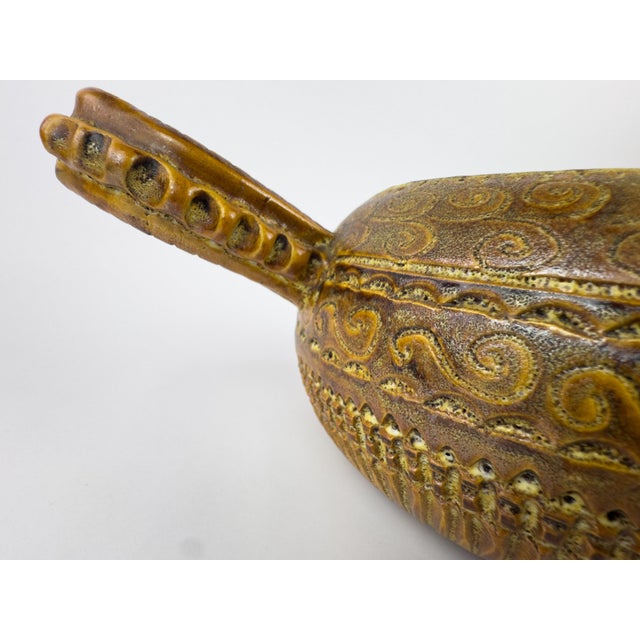 1960s Vallauris Sculptural Ceramic Bowl With Handles For Sale - Image 4 of 16
