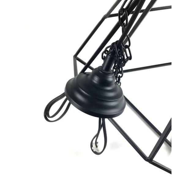 Black Modern Hanging Ceiling Chandeliers - a Pair For Sale In Portland, ME - Image 6 of 12