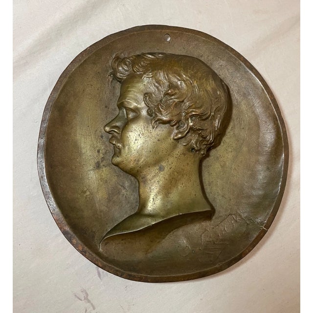 Up for sale is a high quality antique 19th century figural bronze wall plaque. It's exquisitely cast out of very thick...