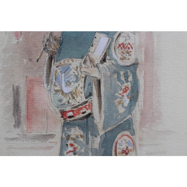 Robert Taylor Pritchett, Temple Official, 1882, Watercolor & Pencil, Framed For Sale - Image 9 of 16