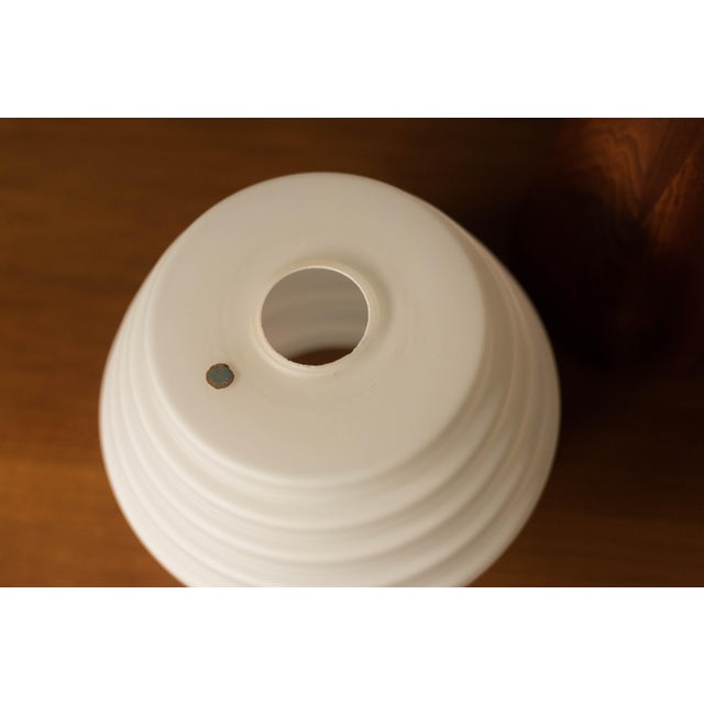 Vintage Sculptural Scandinavian Walnut and Glass Accent Table Lamp For Sale - Image 13 of 15