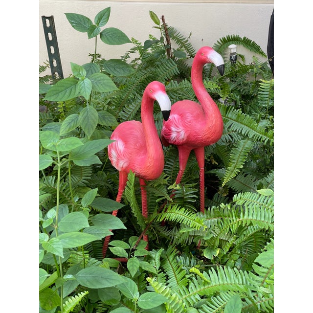 Pink Flamingos Garden Sculltures For Sale - Image 4 of 4