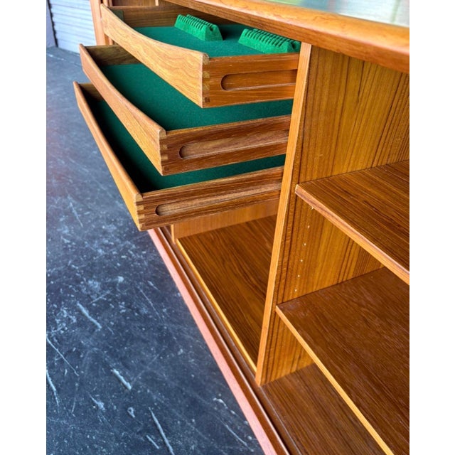 Mid Century Danish Modern Teak Hutch For Sale - Image 11 of 18
