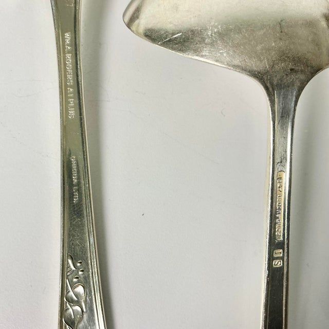 Mid 20th Century Boho Chic Hollywood Regency Silverplate Serving Utensils - Set of 6. For Sale - Image 11 of 11