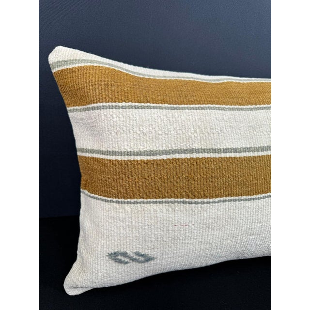Turkish Hemp Pillow Cushion Natural Beige Brown Cushion Cover 16x24 #18136 Enhance your home decor with our Kilim Pillow...