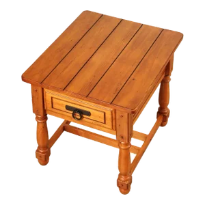 1990s English Traditional Style Pine One-Drawer Side Table
