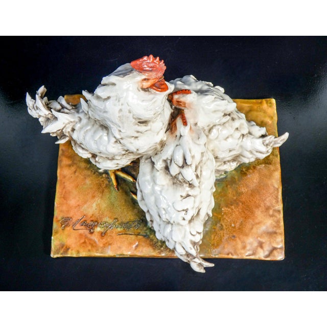 Rooster and Hens Sculpture by G. Cacciapuoti For Sale - Image 13 of 18