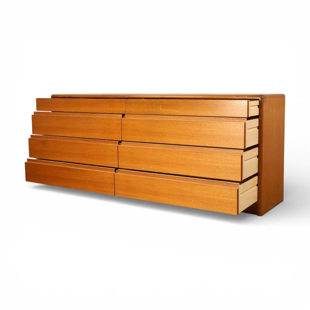 Nordisk Andels-Eksport Vintage Danish Mid Century Modern Lowboy Teak Dresser C. 1970s For Sale - Image 10 of 12
