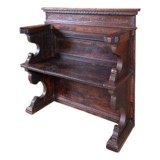 Sale 19th Century Antique French Church Pew Reduced For Sale