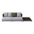 Minotti Quadrado Outdoor Sectional W/ Teak Wood Table For Sale