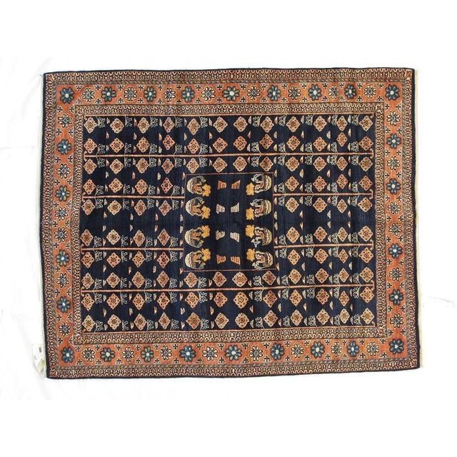 Wool pile genuine hand made very fine Persian Kashkuli -