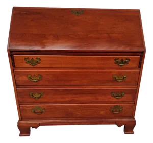 Mid 20th Century 4 Drawer Willett Wildwood Cherry Secretary