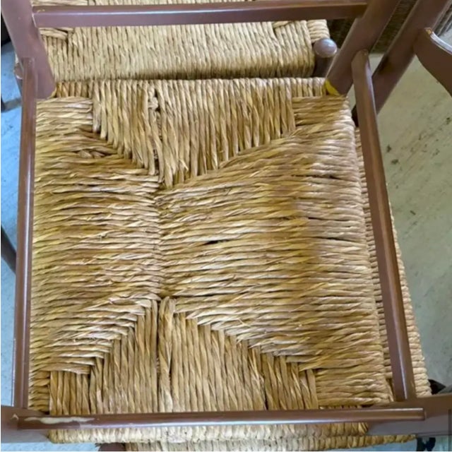 French Country Dining Chairs With Rush Seats For Sale - Image 9 of 9