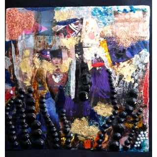 Bejewel #7 by Gabriella Di XX Miglia | Mixed media on canvas abstract composition with textures For Sale