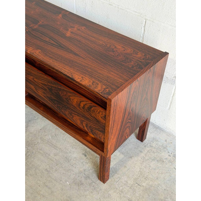 Wood Rosewood Dresser Chest of Drawers Low Storage Unit Ab Glas & Trä Hovmantorp Sweden 1960s For Sale - Image 7 of 10