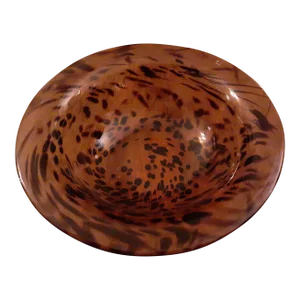 Vintage Vidrios San Miguel Spain Tortoise Shell Art Glass Decorative Bowl