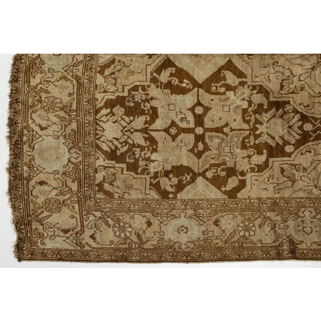 Late 19th Century Oversized Antique Karabaugh Handmade Wool Rug - Allover Design in Tan and Brown For Sale - Image 5 of 10