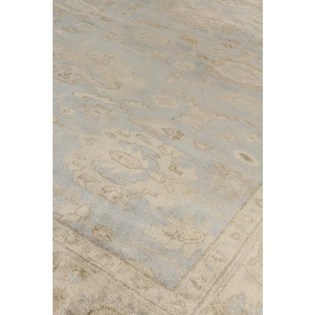 Not Yet Made - Made To Order Oushak Hand-Knotted Wool Gray Ivory Rug - 6'x9' For Sale - Image 5 of 7