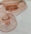 1930s Engraved Pink Depression Glass Candlesticks and Console Bowl - 3 Pieces For Sale - Image 4 of 5
