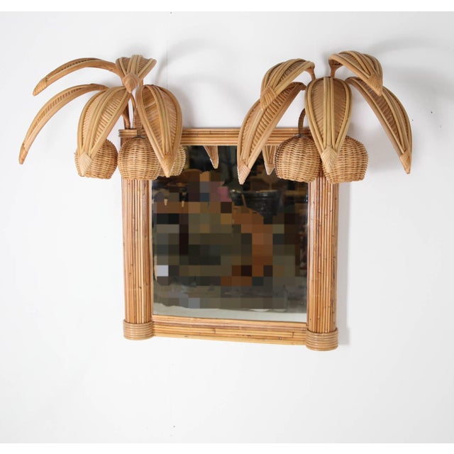 Illuminated Rattan Mirror For Sale - Image 13 of 18