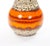 1970s Mid-Century West German Glazed Porcelain Vase, Orange, Eggshell & Brown 10" Tall For Sale - Image 5 of 10