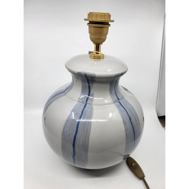 French Ceramic Lamp by Hubert Olivier, 1980s For Sale - Image 6 of 12