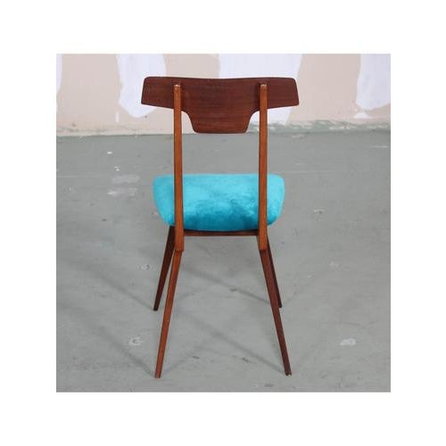 Velvet and Wood Chair, 1959 For Sale - Image 16 of 18