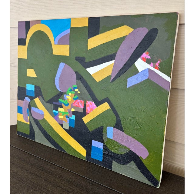Contemporary David Mac Innes “Campfire Light” 2002 #70 Abstract Original Painting on Canvas For Sale - Image 3 of 7