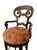 Pair of Century Furniture Carved Wood Swivel Bar Stools With Paisley Upholstery For Sale In Charlotte - Image 6 of 8