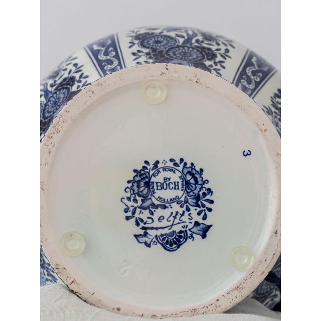 Delft Blue Ceramic Table Lamps from Boch Frères, 1960s, Set of 2 For Sale - Image 13 of 15