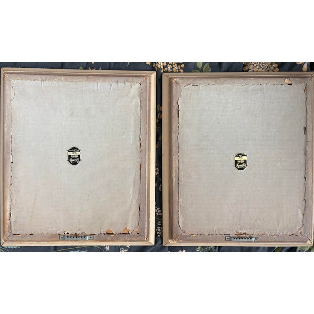 1950s Mid-Century Modern John Haymson Cityscape Framed Serigraphs - Pair For Sale - Image 4 of 10