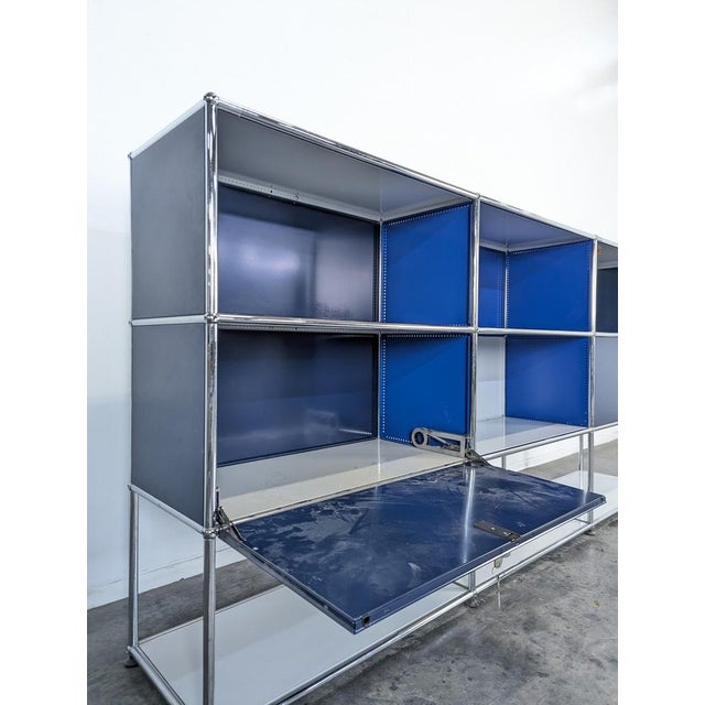 Vintage Blue Sideboard from USM Haller For Sale - Image 4 of 6