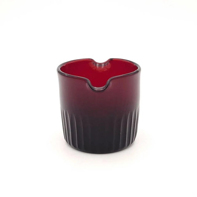 Traditional Red Glass Wine Rinser, Probably Georgian For Sale - Image 3 of 9