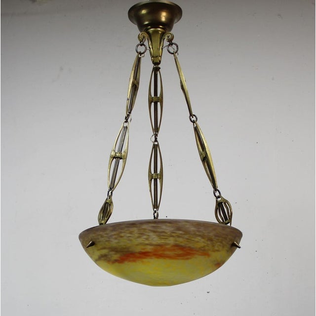 Glass Paste Lamp by G. Ve Croismare Muller for Muller Frères, 1920s For Sale - Image 10 of 10
