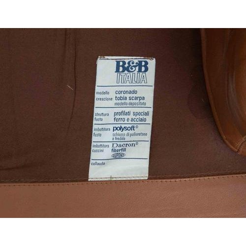Coronado Leather Armchairs for B&B Italia, 1970s, Set of 2 For Sale - Image 3 of 8