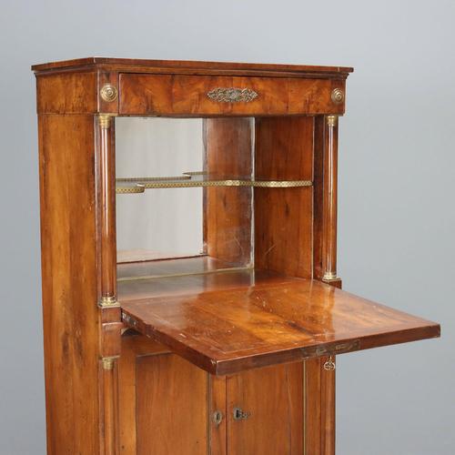 Empire Walnut Secretaire For Sale - Image 3 of 16