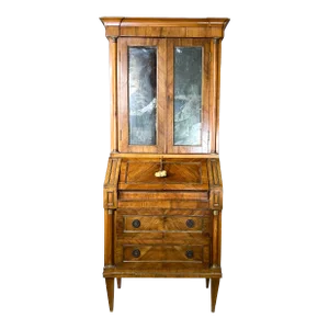 Antique 19th Century Butler's Secretary Desk With Bookcase