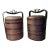 Pair of Antique Chinese Wedding Nesting Baskets in Wicker & Bamboo With Iron Handles For Sale