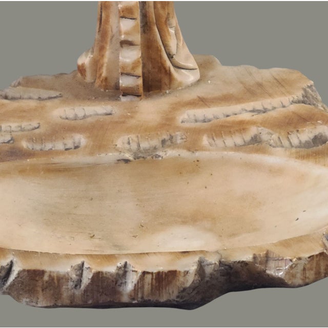 Asian Vintage Asian Figural Holy Man Carved Soapstone Trinket Holder For Sale - Image 3 of 10