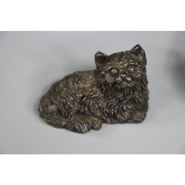 Pair of Sterling Silver Cat Figurines For Sale In Philadelphia - Image 6 of 9