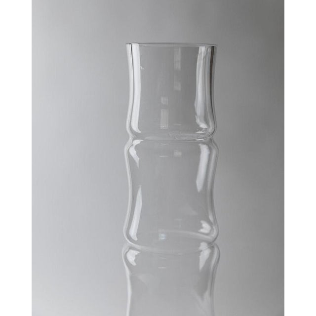 Vintage Italian Bamboo-Shaped Glass Vase, 1980s For Sale - Image 3 of 11
