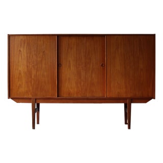 Vintage Danish Highboard in Teak, 1960s For Sale