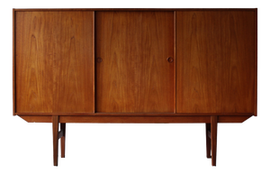 Vintage Danish Highboard in Teak, 1960s